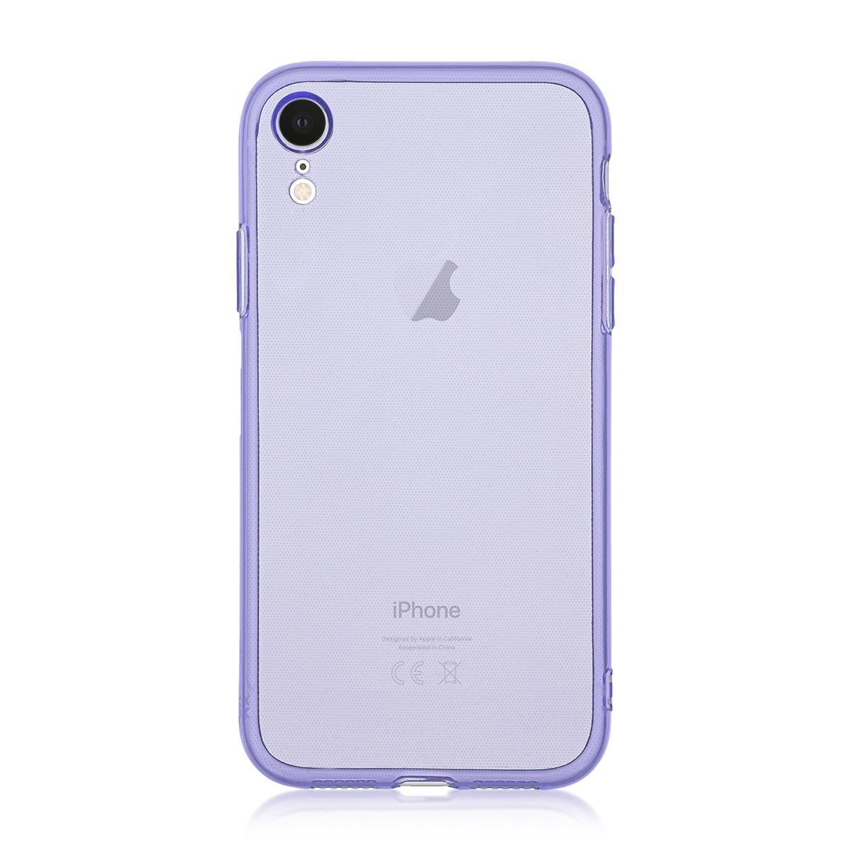 Чехол для Apple iPhone XR фиолетовый/прозрачный